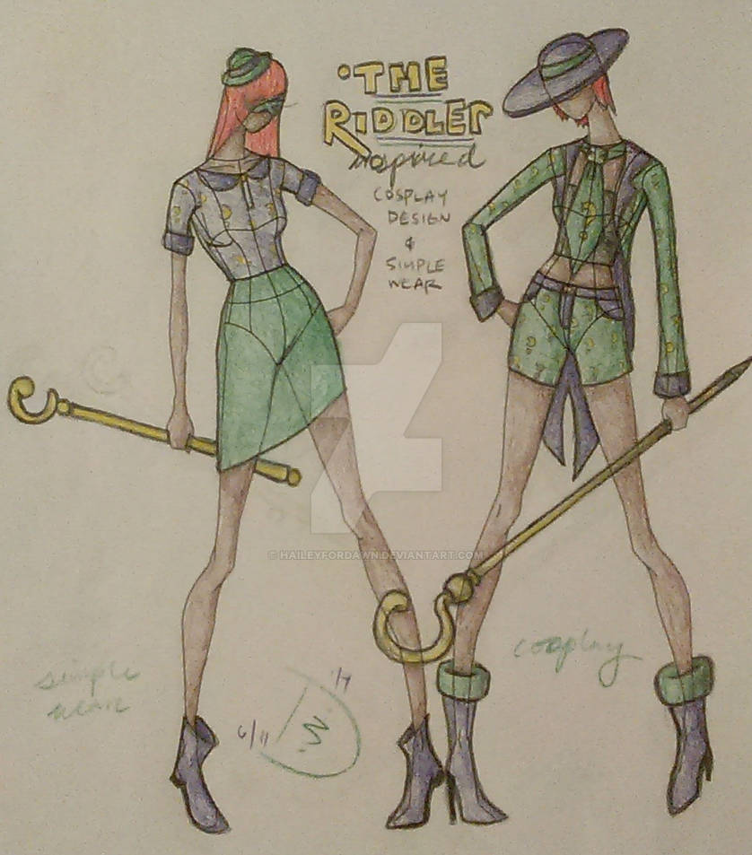 M~F Gender Swapped Design #1: The Riddler v2 by HaileyForDawn on DeviantArt