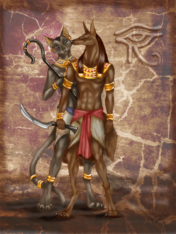 Bastet and Anubis