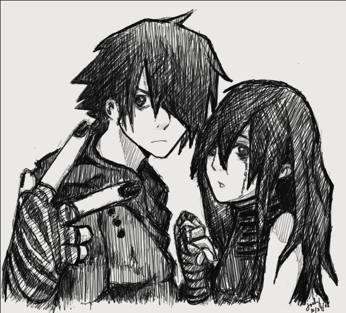 Cute Emo Anime Love Drawings free images, download Cute Emo Anime Love Draw...