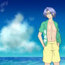 Kojiro at the beach