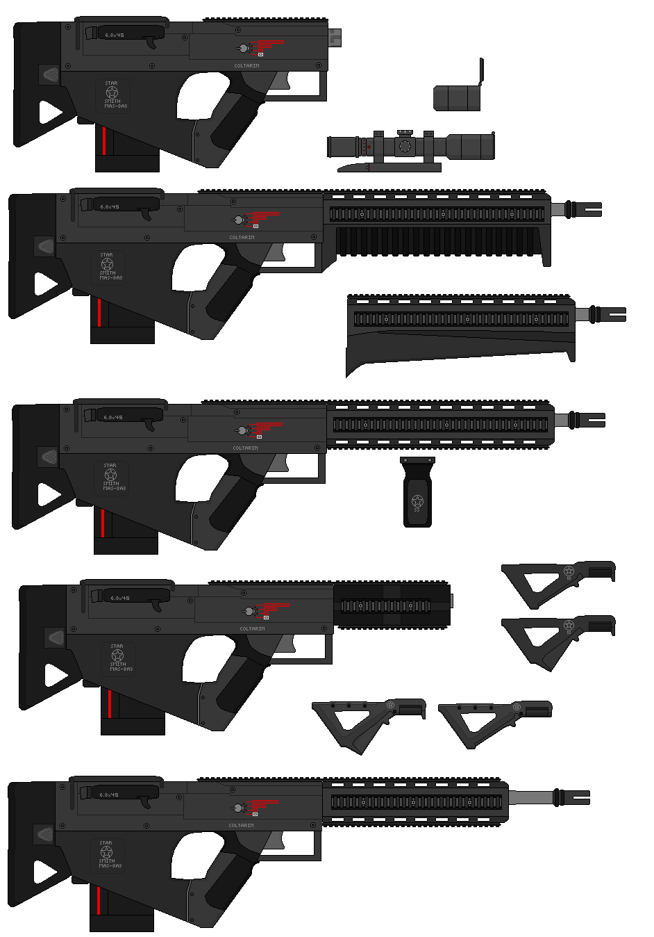 Tech Rifles Deviantart New rifle WIP by Coltarin on DeviantArt