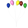 STOCK PNG multi colour balloon