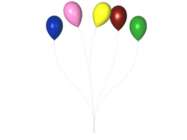 STOCK PNG multi colour balloon