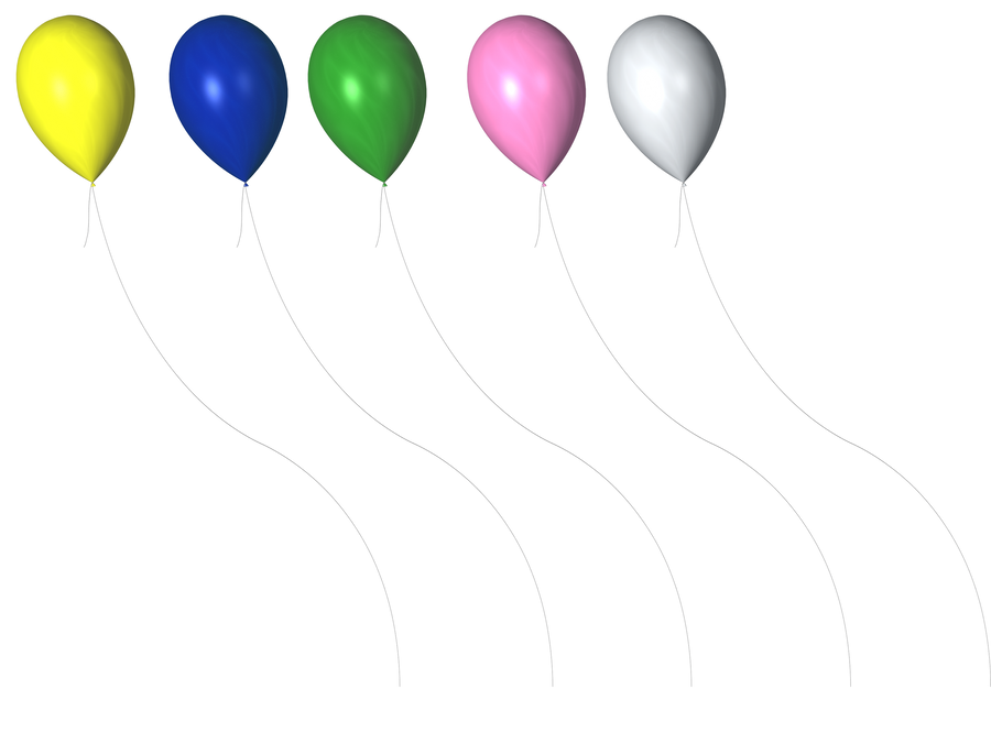 STOCK PNG coloured balloons