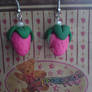 Polyer Clay Strawberry Earings