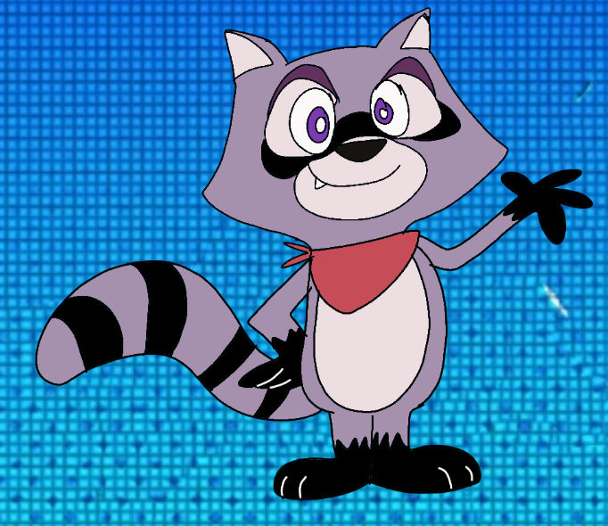 Indigo Racoon Pointing Rambley the Raccoon (Indigo Park) by ToonArtist102 on DeviantArt