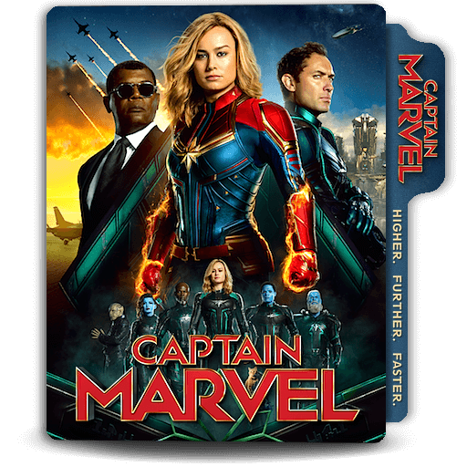 Captain Marvel movie folder icon v8 by zenoasis on DeviantArt