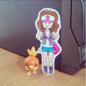 Touko and Torchic - Strike A Pose !