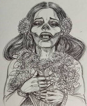 37. SPOOKY (La llorona.) INKTOBER52