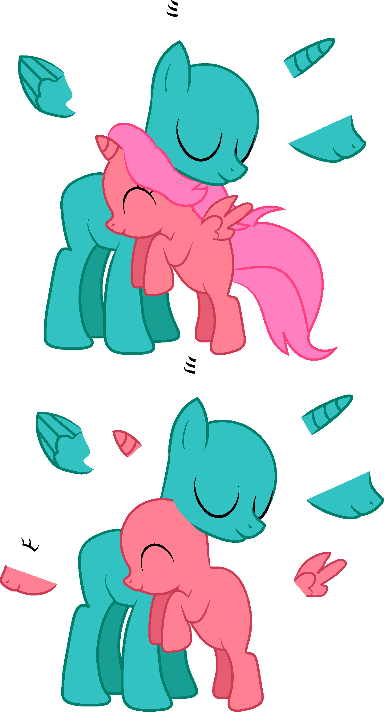 Cherry Bloom/Foal -  Pony Hug Base (MSPaint)