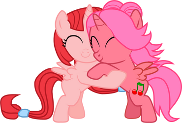 Cherry Blossom and Cherry Bloom - Twin Cherry Hug