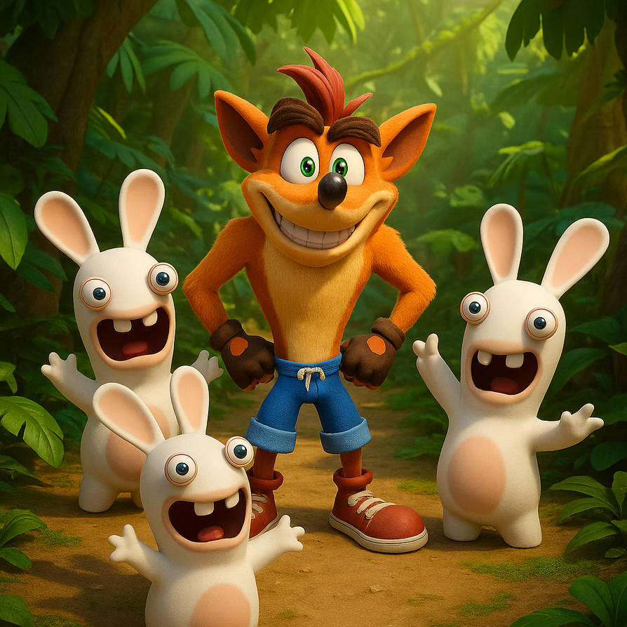 Crash Bandicoot and the Rabbids by Apolopro53 on DeviantArt