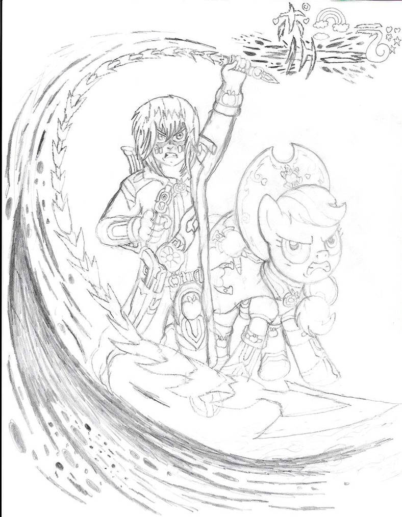 Chrome Bullet and Applejack Elemental Rage(Sketch) by ...