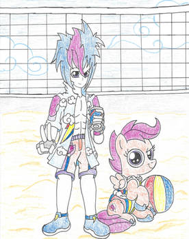 Summertime Volt and Scootaloo (Color)