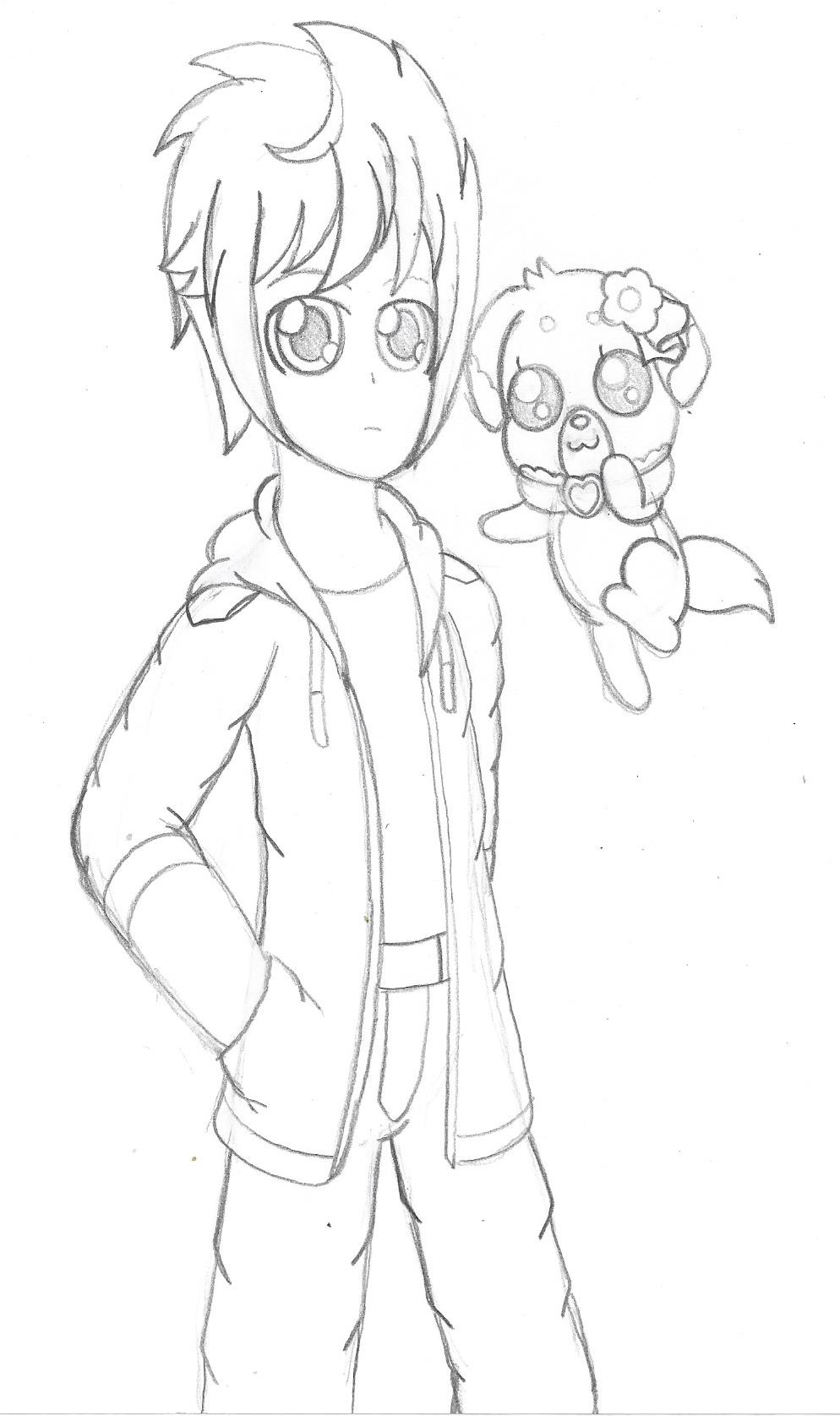 Normal Fuwa Masaru and Pam Pam (Sketch)