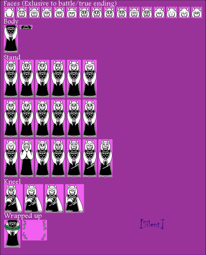 Toriel sheet sprite by ISilentI on DeviantArt