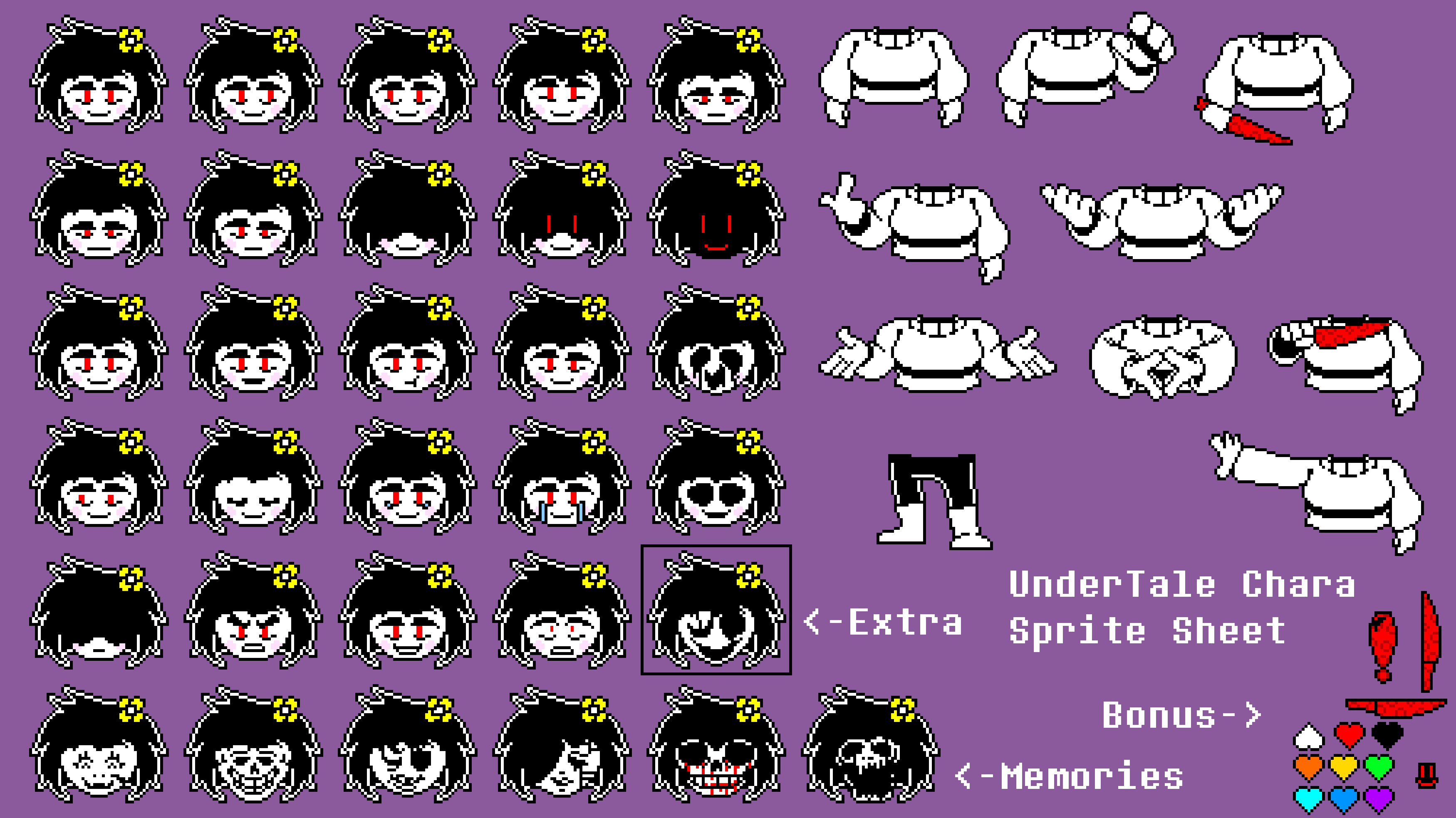 Chara sprite sheet update by ISilentI on DeviantArt