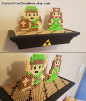 Link And Zelda Shelf by CustomPixelCreations