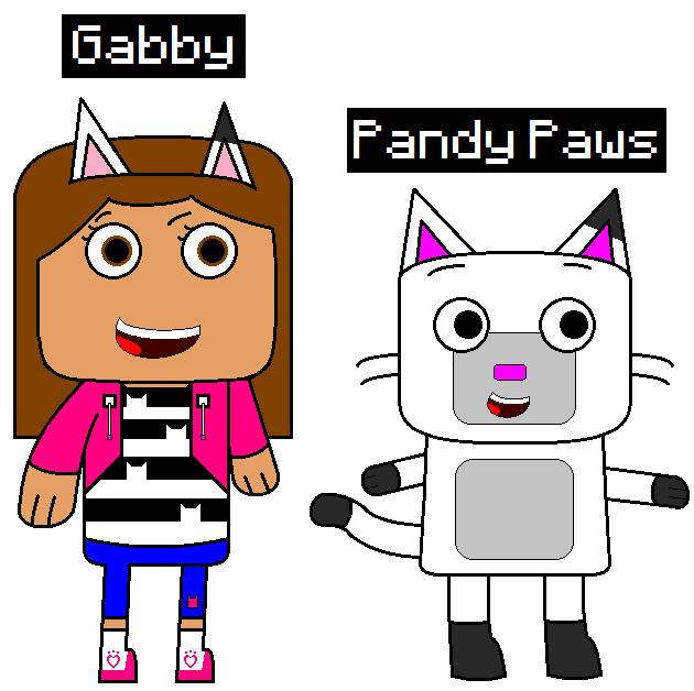 Gabby and Pandy Paws from Gabby's Dollhouse by JavierGD2003 on DeviantArt