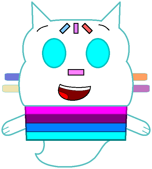 Cakey Cat's Ghost form with glowing eyes by JavierGD2003 on DeviantArt