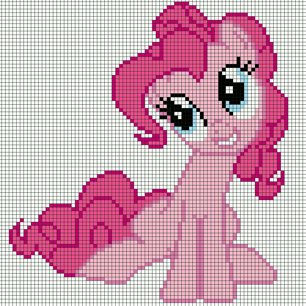 Minecraft My Little Pony Pixel Art Template