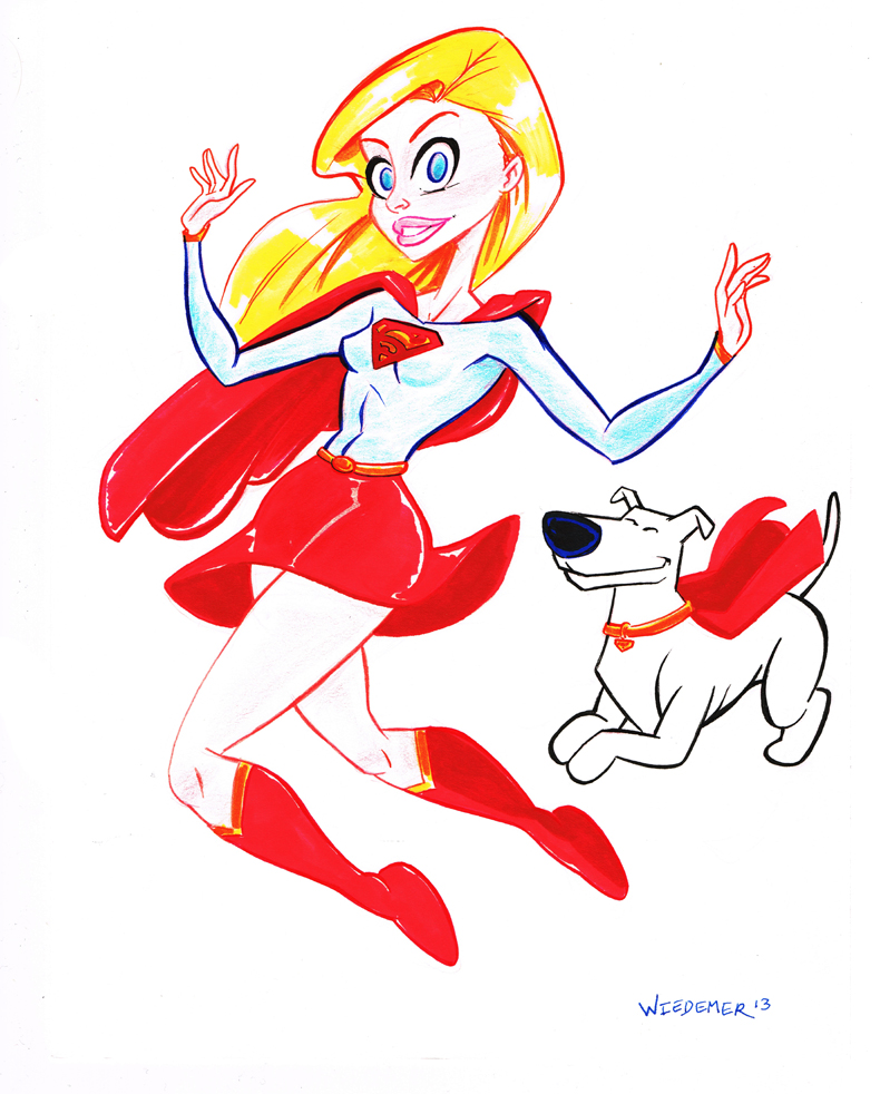 SuperGirl and Krypto