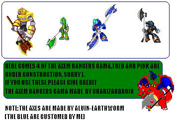 Axem Rangers Height 4 OF THE 6 AXEM RANGERS GAMA by charizardrojo on DeviantArt