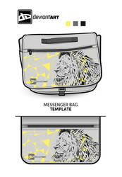 Cubism Messenger Bag Design - Lion