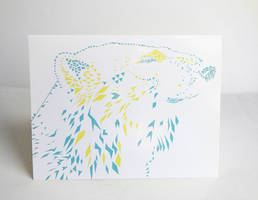 Geometric Polar Bear Blank Card