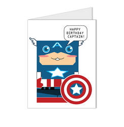 Captain America Superhero Card