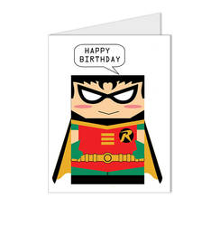 Robin Superhero Blank Card