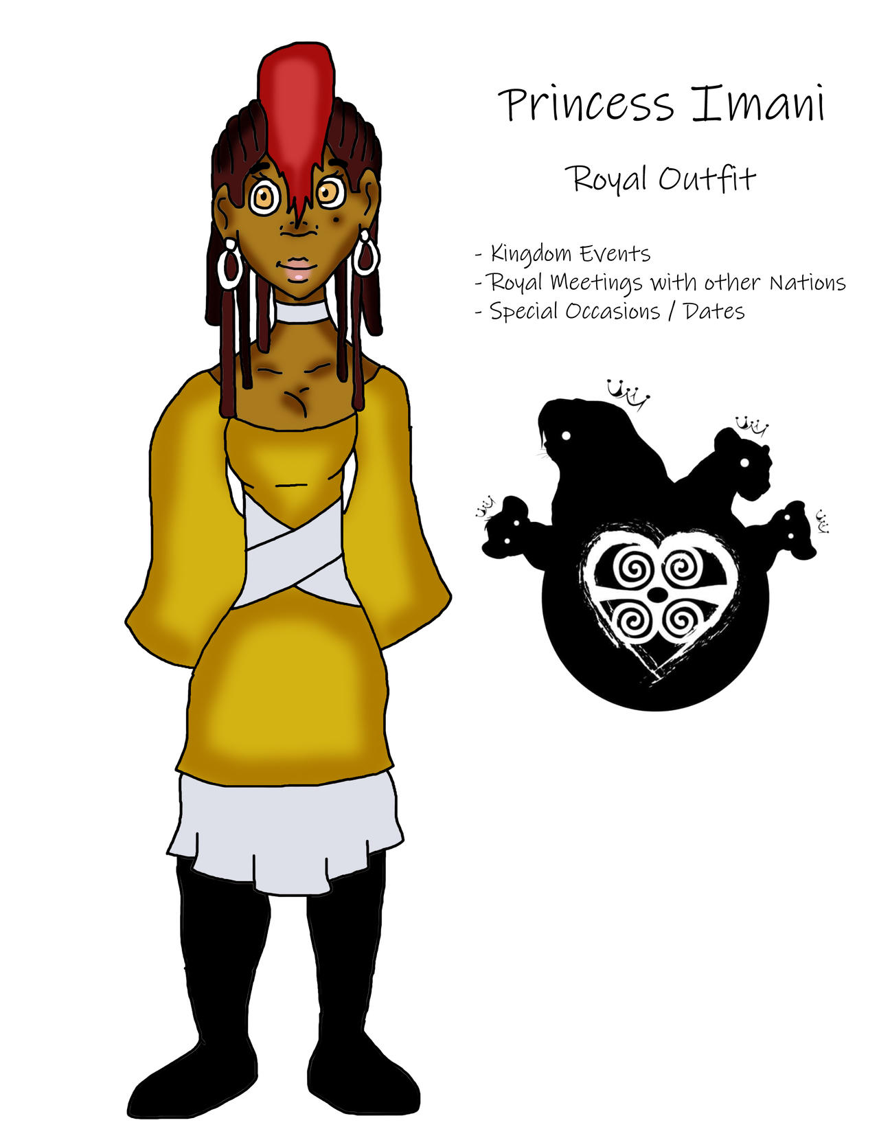 Princess Imani - Royal Outfit by ThaMaJesticArtist on DeviantArt