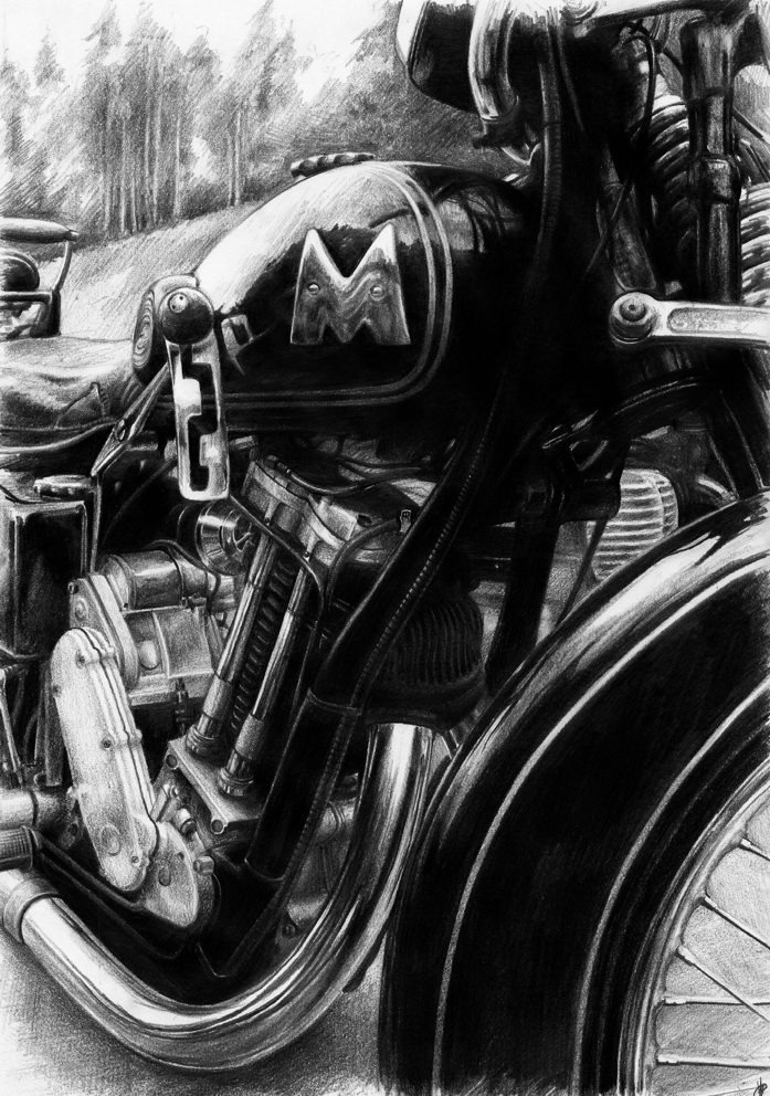 Matchless 500 - pencil on A4