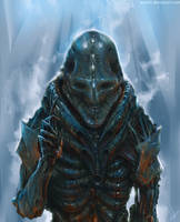 Alien in a biological armor