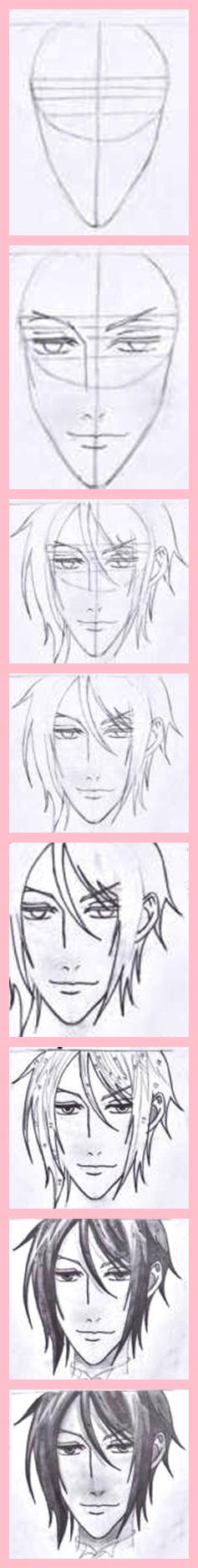 How To Draw Sebastian Head ..:: Tutorial ::..