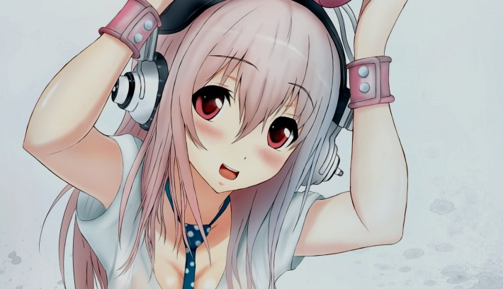 Anime - cute girl listening to music by loveland12 on DeviantArt