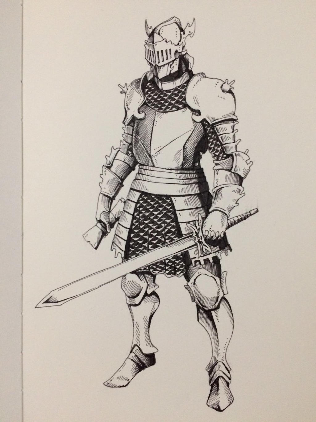 Inktober Day 25 - Ornate Knight