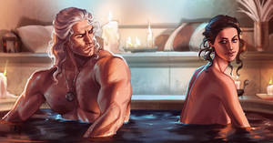 Geralt and Yennefer - screencap study