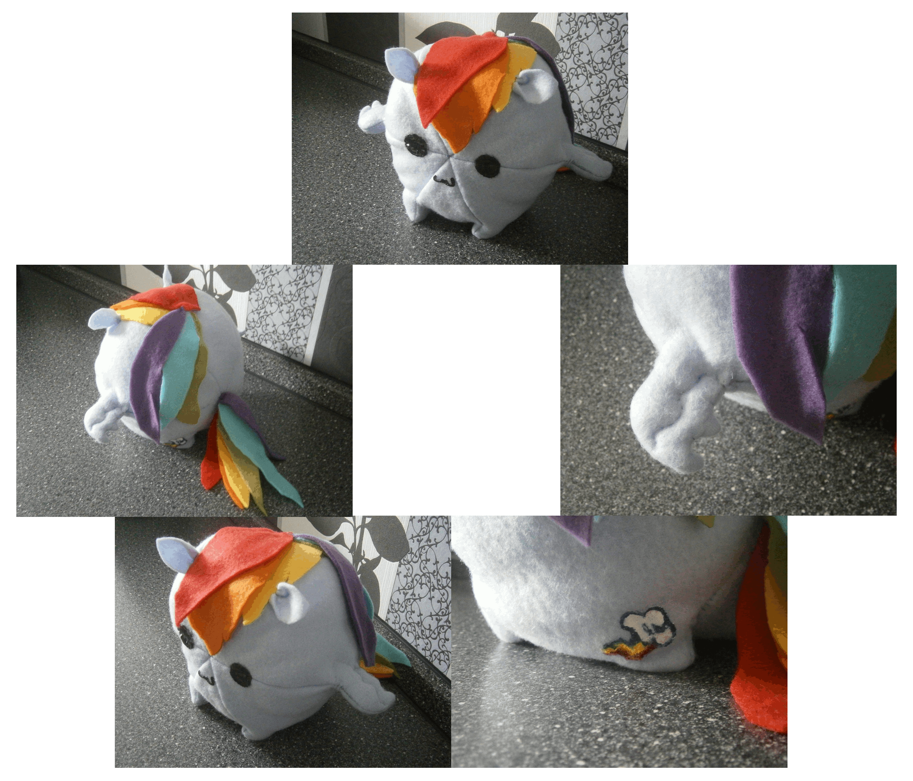 Rainbow Dash Chubby-Plush Collage