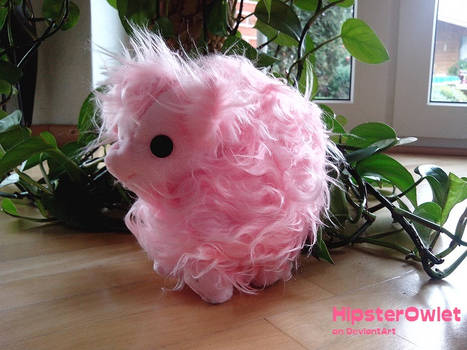 Fluffle Puff Plushie with Button Eyes