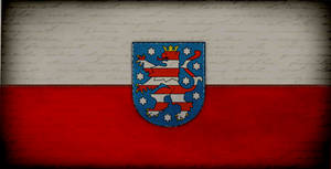 Thuringian Flag whit its arms