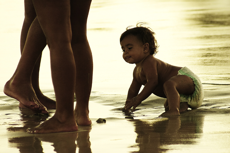 baby on the beach