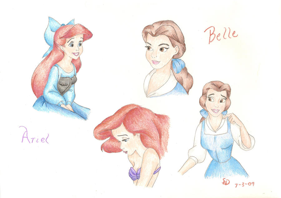 Ariel And Belle By Novemberstar88 On DeviantArt ariel-and-belle-by-novemberstar88-on-deviantart
