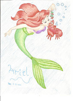 Ariel with mistletoe