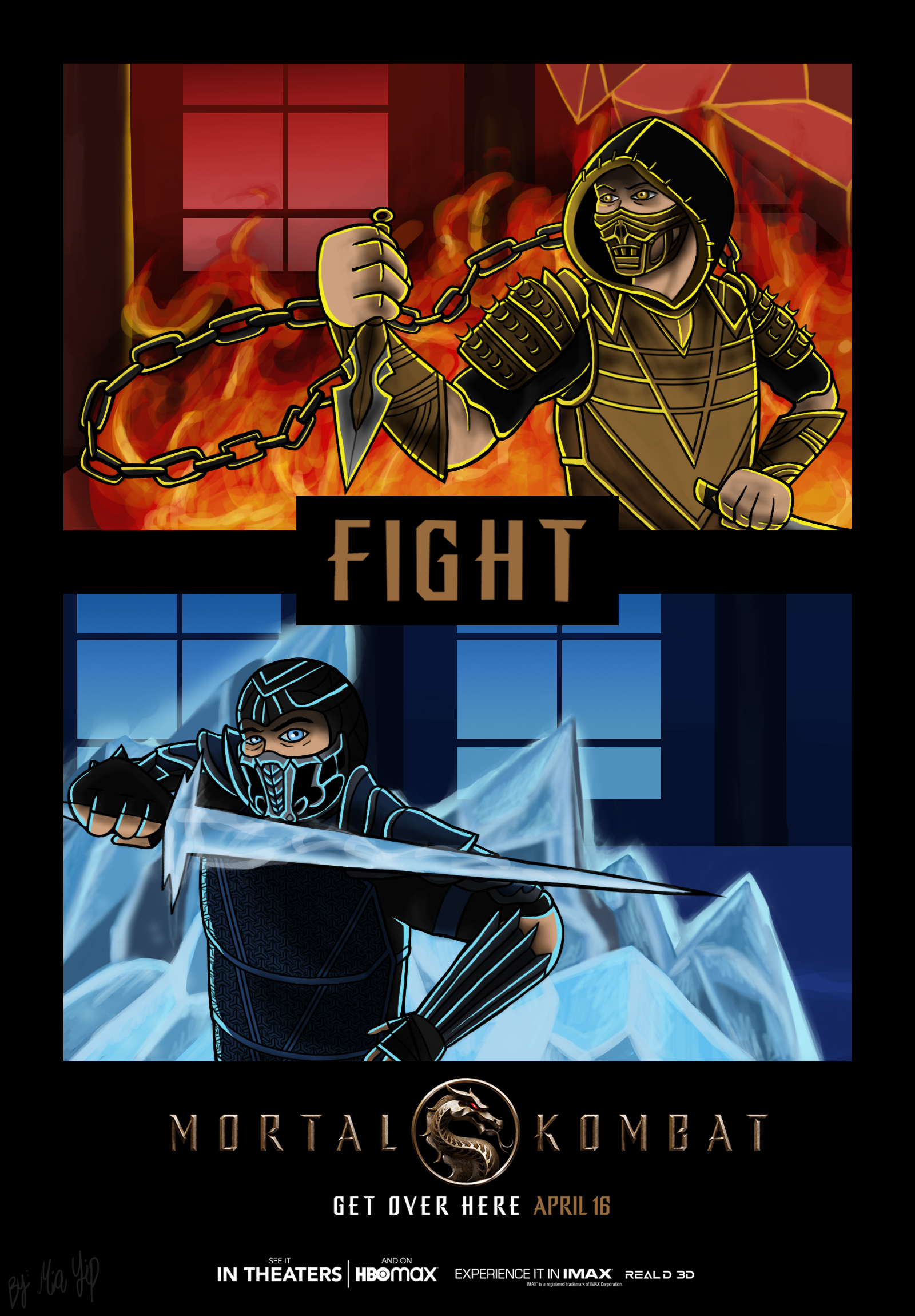 First Look: Mortal Kombat Movie Poster Featuring Sub-Zero and