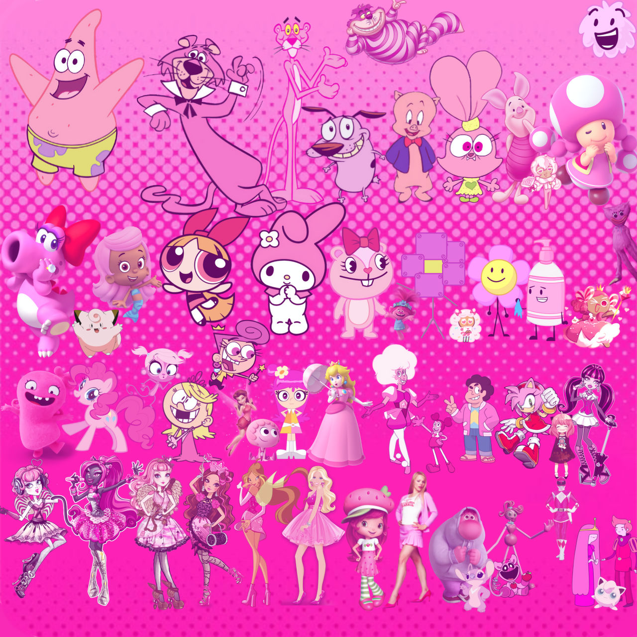 Pink Deviantart Pink Characters by fairyhighet on DeviantArt