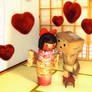 Danbo and Kokeshi Valentine 2014