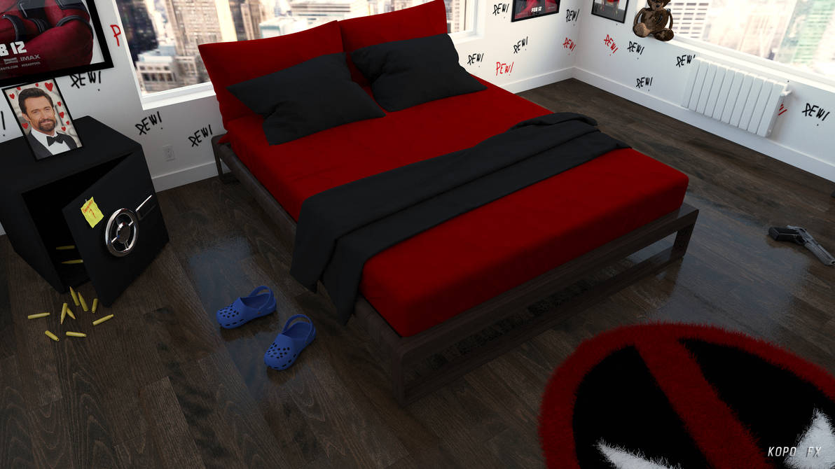 3D Deadpool Bedroom 2 by kopofx on DeviantArt