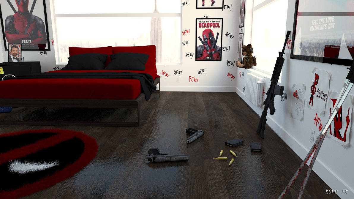 3D Deadpool Bedroom 3 by kopofx on DeviantArt