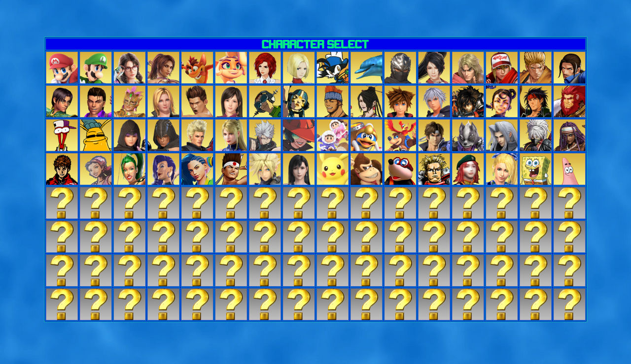 Chacter Choice Character Select (Starter Edition) by WaterKirby--64 on DeviantArt